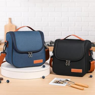 Imagem de Bolsa Térmica Lancheira Para Marmita Trabalho Academia Escola e Passeios Lancheira Escolar Com Alça