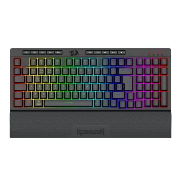 Imagem de Teclado Gamer Membrana Redragon Shiva Pro 98 Sem Fio RGB Preto - K515RGB-PRO PT
