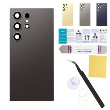Imagem de UooFide Compatível com Samsung Galaxy S24 Ultra Back Glass Cover Replacement 6,8 polegadas SM-G928 Todas as operadoras com manual de instalação + kit de ferramentas de reparo (titânio preto)