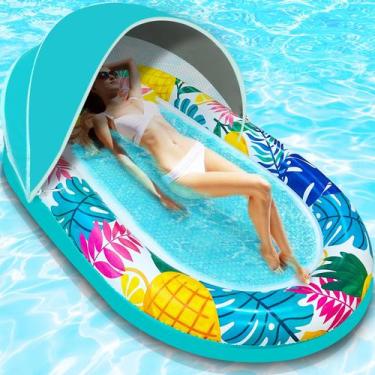 Imagem de Espreguiçadeira Pool Floats AMENON extra grande com dossel 178x94cm