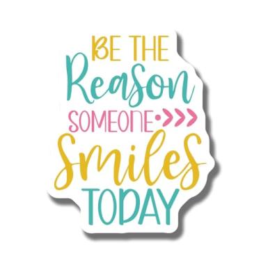 Imagem de Imã motivacional Be The Reason Someone Smiles Today - ímã inspirador para geladeira - ímã de decoração de escritório - ideia de presente - ímã de carro AAMT1336