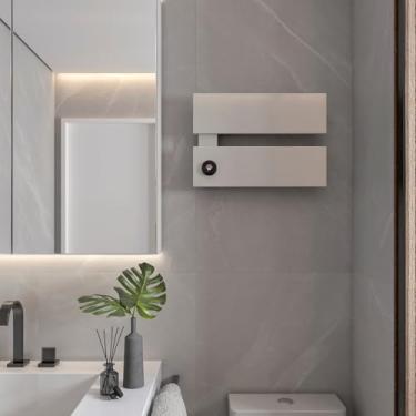 Imagem de Toalheiro Térmico Smart Thermolux EASY II | Controle por App, Toca Música via Bluetooth, Aquecimento Rápido, Antibacteriano, Display LCD e Wi-Fi (Branco, 2 Barras)