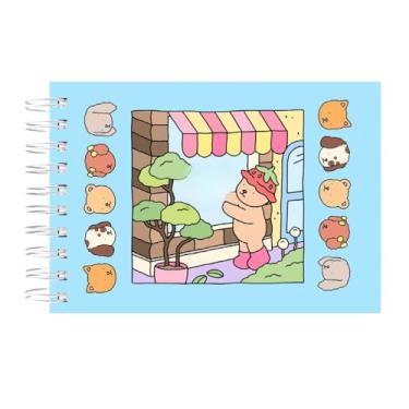 Imagem de Livro de para Colorir Bobiee Godss Capa Dura – 50 Desenhos Exclusivos | Papel 180g | Anti-Stress para Adultos e Crianças | Presente Criativo/COR AZUL