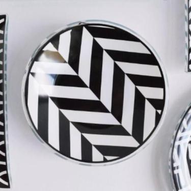 Imagem de BOWL MISSONI EM VIDRO PRETO E BRANCO 14cm - Glass ware