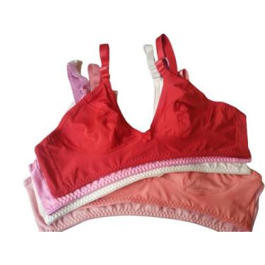 Imagem de Sutia Sutiã Reforçado Kit 5 Peças Alça Larga Sustentação Soutien Femin