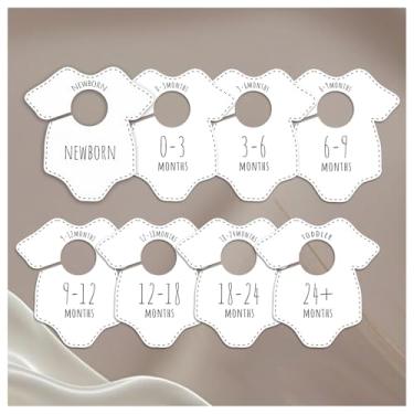 Imagem de Divisórias de roupas de bebê para armário, organizador de roupas dupla face para berçário de meninos e meninas, de recém-nascido a 24 meses.
