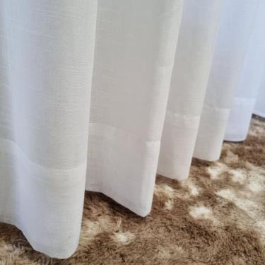 Imagem de Cortina Para Sala Quarto Suíte De Voil Linho Com forro Microfibra 5,00