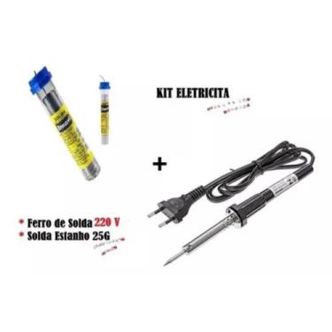 Imagem de Kit Ferro De Solda 220v 60w + Solda Estanho Emavi 25g - Império