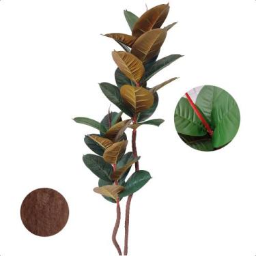 Imagem de Fícus Lyrata Bambino Outono  Verde Artificial Sem Vaso Decoração - Flo