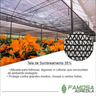 Imagem de Tela Agrícola 35% Ráfia costurada 12x10 Oferta Confira Já Confira Já!!