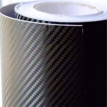 Imagem de Envelopamento Fibra Carbono Preto 1mx30cm Para Coluna Carro - Imprimax