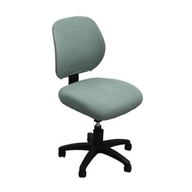 Imagem de Lzyjckh Capa para Cadeira de Escritório 2 Peças, Protetores de Capa Elástica Moderna e Minimalista, Capas Elásticas para Encosto de Cadeira Giratória e Mesa de Computador,Green