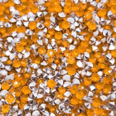Imagem de Colagem Redondo Strass Acrílico Laranja Transparente 3mm 3000pçs 30g -