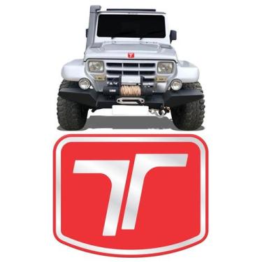 Imagem de Emblema Logo Troller 2005 Adesivo Vermelho Resinado - SPORTINOX, Troll