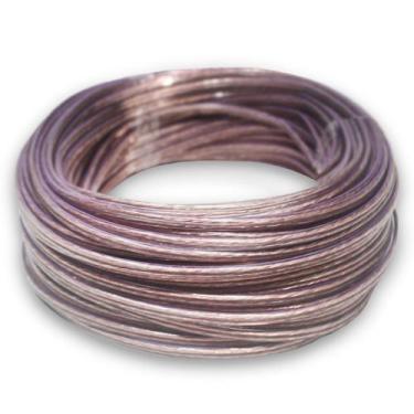 Imagem de Rolo Fio Cabo Som Automotivo Paralelo 100m 100 Metros 100% Cobre Lilás