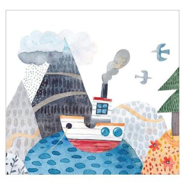 Imagem de Papel de Parede Adesivo Infantil Barco Mar Quarto Menino - 658pcp - Al