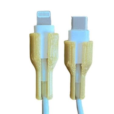 Imagem de Protetor De Cabo Usb-C Para Lightning Iphone 11 12 Ouro - Sem Marca