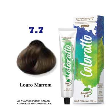 Imagem de Coloração Sem Amônia Coloratto Itallian Profissional 60g COR:7.7 Louro