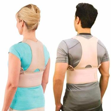 Imagem de Cinta Postural Corretor De Postura Colete Bege Unissex - VITALISHOP