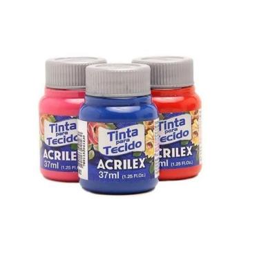 Imagem de Tinta Tecido Fosca 37ml Tons Claros Acrilex, 501 - AZUL TURQUESA