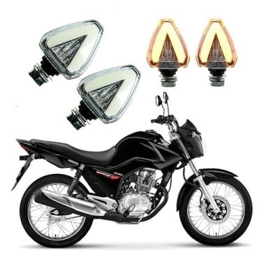 Imagem de KIT 4 Setas Esportiva Pisca de Led Modelo P07 para Moto Honda CG 150 S