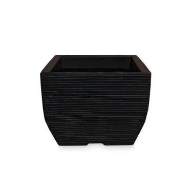 Imagem de Vaso De Planta Quadrado Decorativo Polietileno 30X40 Preto - Foster Pl