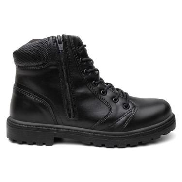Imagem de Bota Coturno Masculino Casual confort Cano Médio - Giolo, Preto, 42