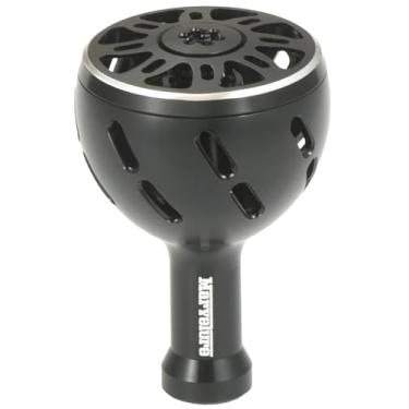 Imagem de MARVELURE Maçaneta de alimentação compatível com Shimano Vanford Vanquish Stradic Ci4 Twin Power, Daiwa Ballistic LT Fuego LT Tatula LT Substituição do puxador (preto prata A, 31,9 mm)