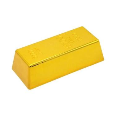 Imagem de Peso De Papelaria Em Formato De Barra De Ouro, Imitação De Ouro Brilha