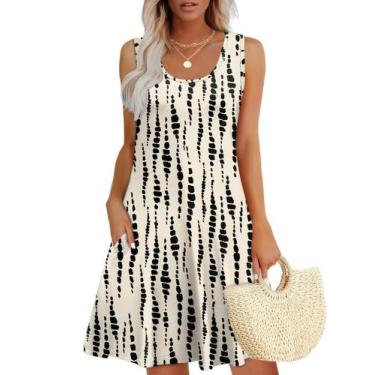 Imagem de Vestido de verão WEESO 2025 solto com decote em V e bolsos 2GG