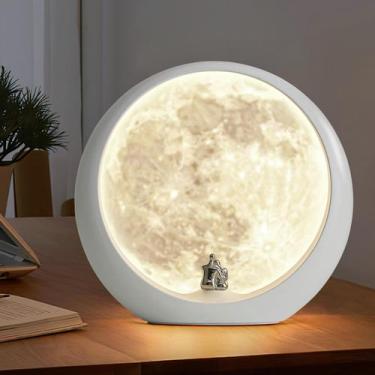 Imagem de Candeeiro de mesa Mamre Lâmpada Super Moon para quarto e sala de estar
