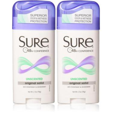 Imagem de Desodorante Sure Original Solid sem perfume e antitranspirante 80mlX6