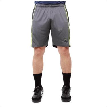 Imagem de Calção Topper Futebol Dominator Novo Masculino, P, Grafite, Preto