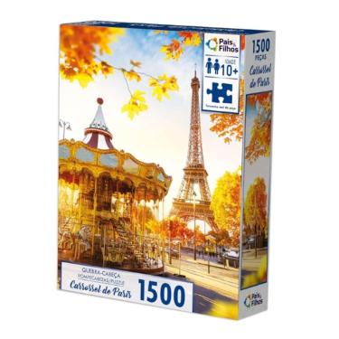 Imagem de Quebra-Cabeça 1500 Peças Carrossel De Paris - Pais & Filhos