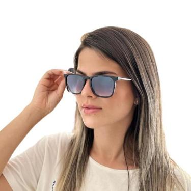 Imagem de Óculos De Sol Chris Finoti Quadrado Vintage Feminino Masculino, Preto 