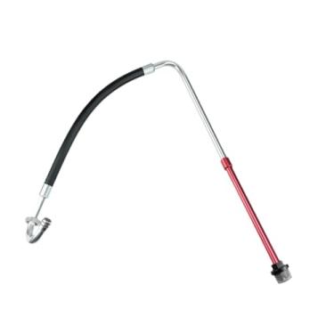 Imagem de Fenteer Tubo de pulverizador sem ar em liga de alumínio, haste de extensão de substituição rápida e confiável para máquina de pintura de linha de pulverização, com Cabeça de Filtro de Mangueira