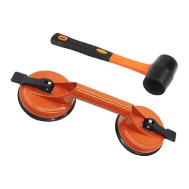 Imagem de Generic Ventosa de vidro, puxador de vidro, levantador de azulejos, versátil, forte absorção, resistente, placa de vácuo, levantador de azulejos para cerâmica, Laranja