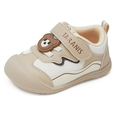 Imagem de TARANIS Baby Shoes First Walker Tênis infantil leve para meninos e meninas, A Apricot, 19.5 EU