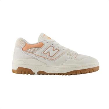 Imagem de Tênis Casual Feminino New Balance 550 Bege, Bege claro, Coral, 36