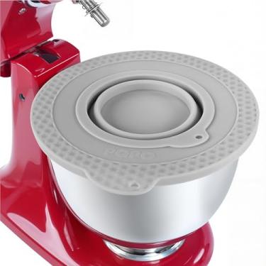 Imagem de Tampa de tigela misturadora para KitchenAid, tampas duráveis de proteção contra respingos para KitchenAid, lavável na lava-louças, cinza