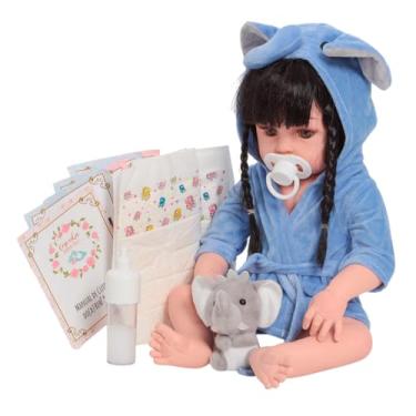 Imagem de Bebê Reborn Boneca Realista De Silicone Roupão Elefante