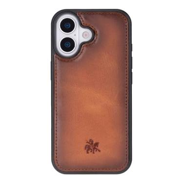 Imagem de Venito Lucca Capa de couro artesanal para iPhone 17 (6,3 polegadas), compatível com MagSafe, proteção de couro premium, capa de telefone de ajuste fino, proteção contra quedas/impactos, marrom antigo