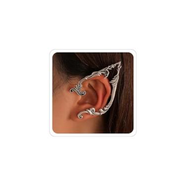Imagem de Brincos de orelha de elfo para mulheres, orelhas de fada, gótico, punk, acessório de Halloween, joias góticas, punk, Medium, Zinco, Zircônia cúbica