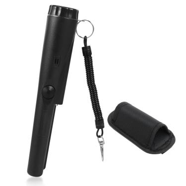 Imagem de Pinpointer detector de metal, IP66 à prova d'água, haste de ponteiro de pino portátil, sonda localizadora de tesouro de busca de 360°, detector de metais profissional para adultos, crianças (preto)