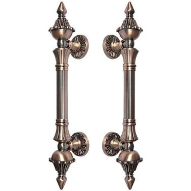 Imagem de Puxador Duplo 335mm Cobre Antigo Porta Pivotante
