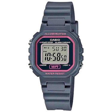 Imagem de Relógio CASIO Illuminator feminino cinza mini LA-20WH-8ADF