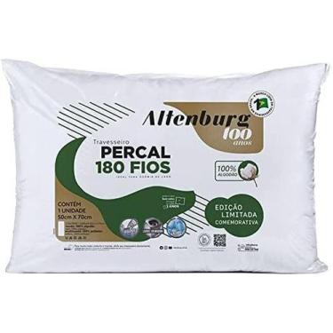 Imagem de Travesseiro Altenburg 180 Fios Branco 50x70 - Edição Limitada Comemora