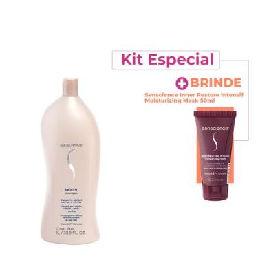 Imagem de Kit Senscience Senscience Smooth Shampoo Litro e Inner Restore Intensi