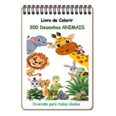 Imagem de Caderno de Colorir 200 Desenhos e Atividades Coloridas / Infantil e Ad
