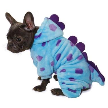 Imagem de Fantasia de dinossauro para cães com capuz Nigua quente para animais d